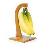 Suport pentru banane, Relaxdays, din bambus, 16 x 16 cm