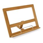 Suport reglabil pentru carti/tableta, 3 unghiuri, din bambus, 24 x 32 x 18 cm