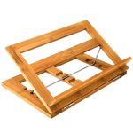 Suport reglabil pentru carti, 3 unghiuri. din bambus, 22 x 33 x 22,5 cm
