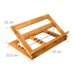 Suport reglabil pentru carti, 3 unghiuri. din bambus, 22 x 33 x 22,5 cm - imagine 4