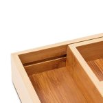 Suport organizare tacamuri, din bambus, Relaxdays, 7 compartimente, 5 x 29 x 34 cm - imagine 5