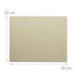Set piatra pentru pizza, cu lopata si suport metalic, Relaxdays, 30x38x1.5 cm - imagine 5