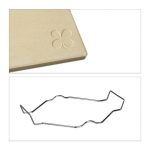 Set piatra pentru pizza, cu lopata si suport metalic, Relaxdays, 30x38x1.5 cm - imagine 7