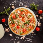 Set piatra pentru pizza, cu lopata si suport metalic, Relaxdays, 1 x 26 x 32 cm - imagine 3