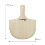 Set piatra pentru pizza, cu lopata si suport metalic, Relaxdays, 1 x 26 x 32 cm - imagine 4