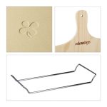 Set piatra pentru pizza, cu lopata si suport metalic, Relaxdays, 1 x 26 x 32 cm - imagine 6