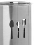 Set 4 ustensile de bucatarie cu suport din inox, argintiu, Relaxdays - imagine 7