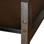 Suport prosoape tip scaun cu 2 rafturi, Relaxdays, maro, din bambus, 133 x 40 x 42 cm - imagine 7