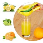 Storcator manual 2in1 Relaxdays, pentru lamai si lime, galben, din aluminiu, 5.5 x 7.5 x 22 cm - imagine 2