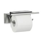 Suport pentru role de toaleta, otel, argintiu, 7 x 18, 5 x 11 cm