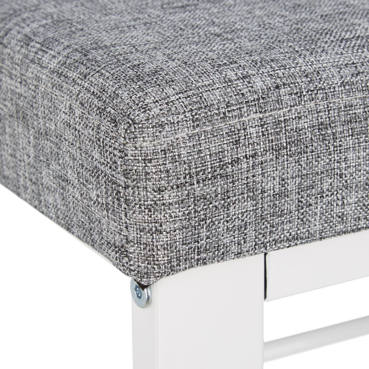 Banca de pantofi tip taburet, Relaxdays, 2 rafturi, dimensiuni 50 x 81 x 32 cm, capacitate 6 perechi pantofi, alb/gri - imagine 7