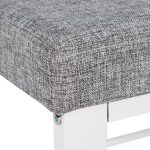 Banca de pantofi tip taburet, Relaxdays, 2 rafturi, dimensiuni 50 x 81 x 32 cm, capacitate 6 perechi pantofi, alb/gri - imagine 7