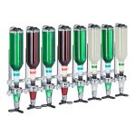 Dispenser de perete pentru 8 sticle, Relaxdays, 73 x 36 x 11 cm