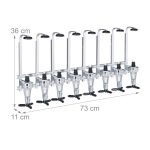 Dispenser de perete pentru 8 sticle, Relaxdays, 73 x 36 x 11 cm - imagine 4