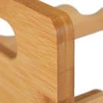 Suport sticle de vin, Relaxdays, natur, din bambus, pentru 8 sticle, 24 x 47 x 18 cm - imagine 8