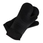 Manusi de bucatarie din silicon, negru, RelaxDays, 36,5 x 18,5 x 1,5 cm