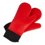 Manusi de bucatarie din silicon, rosu, RelaxDays, 36,5 x 18,5 x 1,5 cm