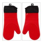 Manusi de bucatarie din silicon, rosu, RelaxDays, 36,5 x 18,5 x 1,5 cm - imagine 4