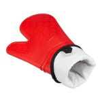 Manusi de bucatarie din silicon, rosu, RelaxDays, 36,5 x 18,5 x 1,5 cm - imagine 5