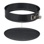 Set 4 tavi de copt si o pensula, Relaxdays, negru, otel - imagine 7