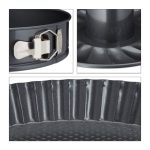 Set 4 tavi de copt si o pensula, Relaxdays, negru, otel - imagine 8