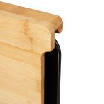 Tocator de bucatarie Relaxdays, din bambus, cu tava de colecatare, 3.5 x 38 x 26 cm - imagine 8