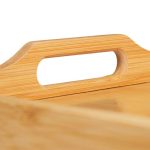 Tava servire, cu sertar, din bambus, 10 x 43 x 31 cm, Relaxdays - imagine 6