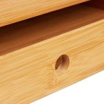Tava servire, cu sertar, din bambus, 10 x 43 x 31 cm, Relaxdays - imagine 7