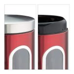 Cutie depozitare, cereale, ceai, cafea, sau paste, Relaxdays, rosu, 1.7 l, 17 x 11 cm - imagine 5