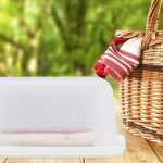 Cutie pentru transport prajituri, suport pentru briose, cu maner, plastic, 16 x 34 x 32,5 cm - imagine 2