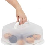 Cutie pentru transport prajituri, suport pentru briose, cu maner, plastic, 16 x 34 x 32,5 cm - imagine 7