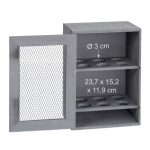 Cutie depozitare pentru 12 oua, Relaxdays, din lemn, gri, 25 x 18 x 12 cm - imagine 4