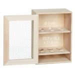 Cutie depozitare pentru 12 oua, Relaxdays, din lemn, crem, 25 x 18 x 12 cm - imagine 4