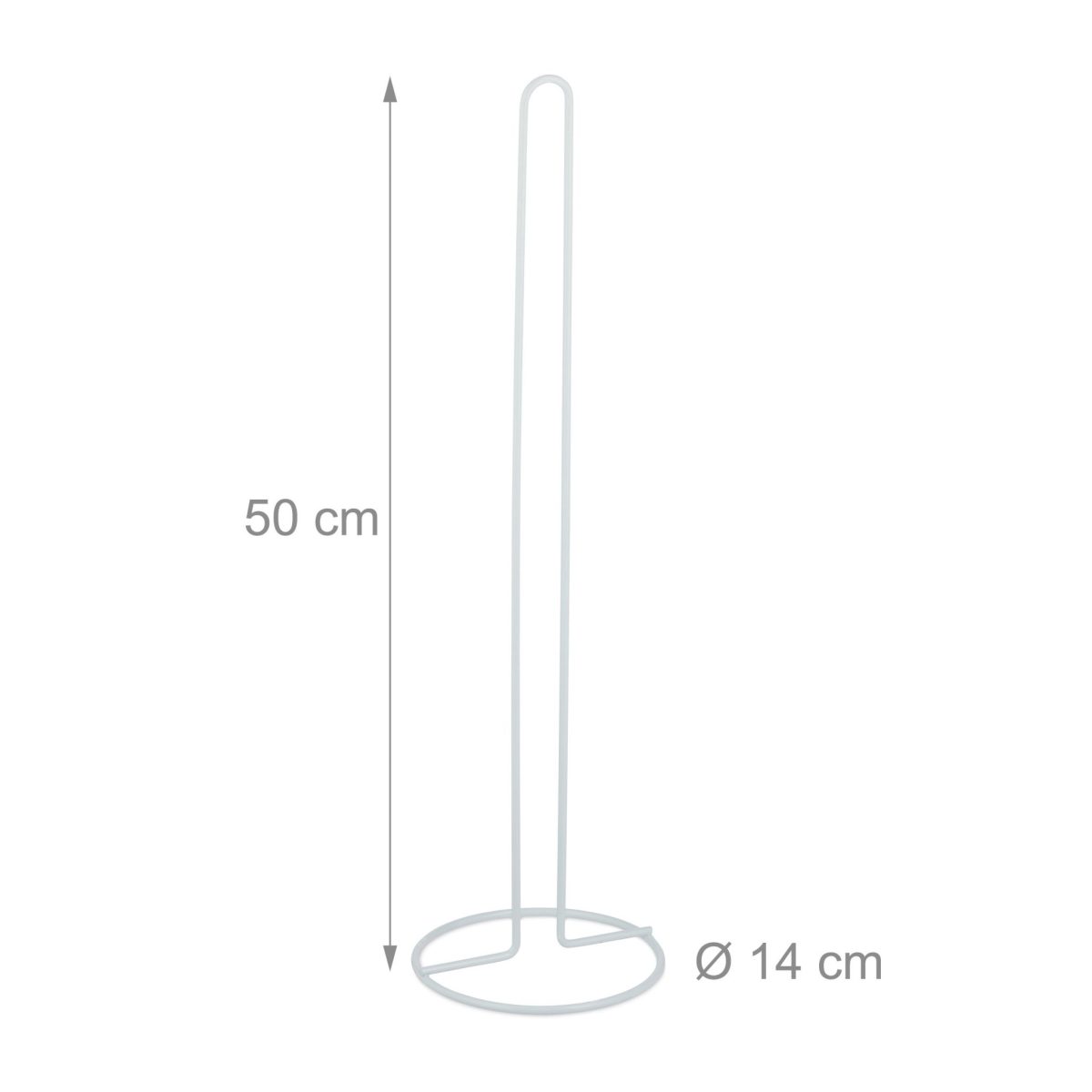 Suport hartie igienica, 2 bucati, 50 x 14 cm, alb - imagine 2