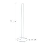 Suport hartie igienica, 2 bucati, 50 x 14 cm, alb - imagine 2
