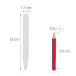 Etichete pentru plante, 300 bucati, creion inclus, reutilizabile, din plastic, 13 x 1,5 x 0,1 cm - imagine 4