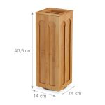 Suport rotativ capsule cafea, tip Cafissimo, 8 compartimente, din bambus, pana la 56 de capsule, 40.5 x 14 x 14 cm - imagine 4