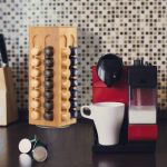 Suport rotativ capsule cafea, tip Cafissimo, 8 compartimente, din bambus, pana la 56 de capsule, 40.5 x 14 x 14 cm - imagine 5