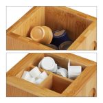 Suport rotativ capsule cafea, tip Cafissimo, 8 compartimente, din bambus, pana la 56 de capsule, 40.5 x 14 x 14 cm - imagine 7