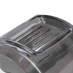 Suport hartie igienica cu raft depozitare telefon sau alte accesorii, 15 x 13,5 x 15 cm, alb/gri - imagine 2
