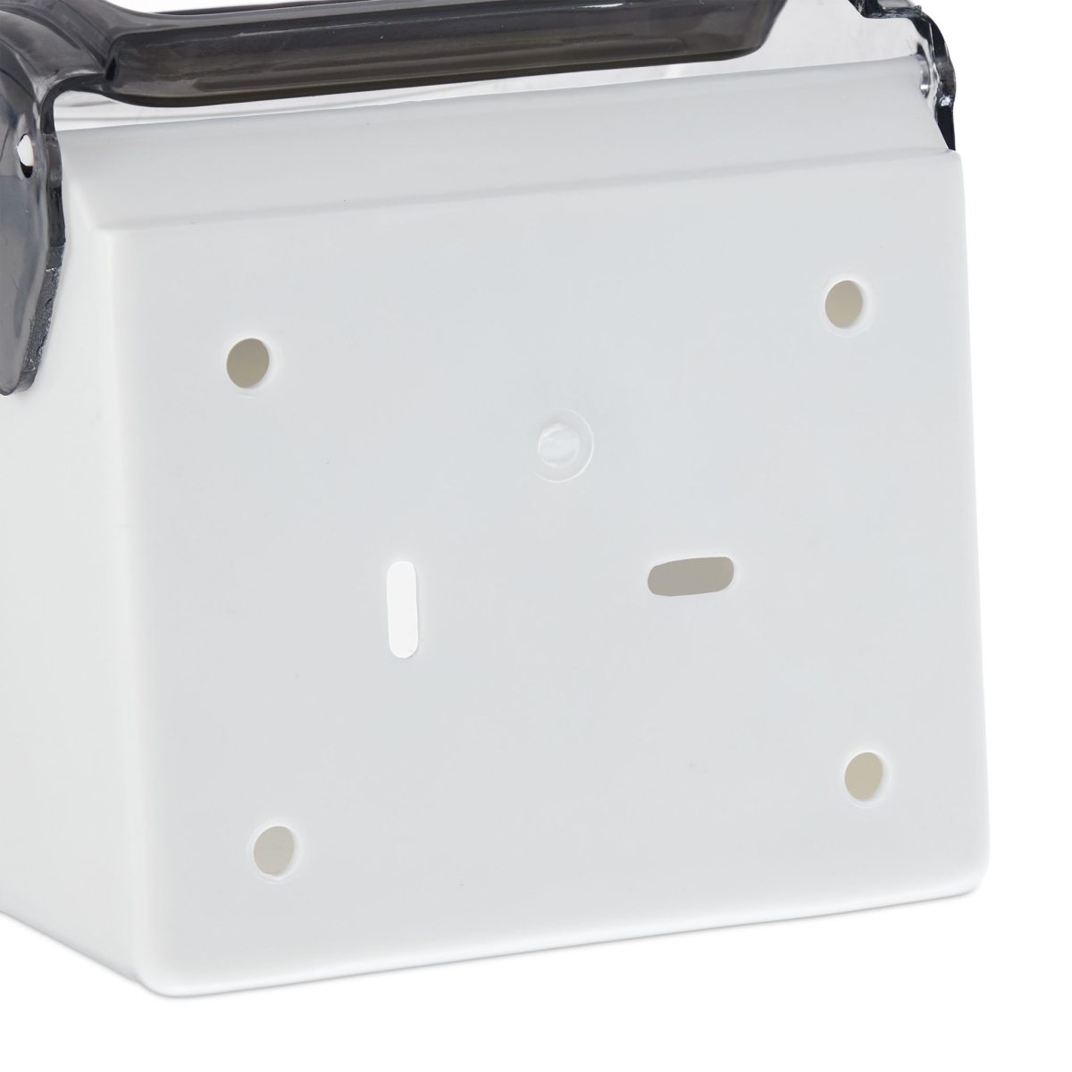 Suport hartie igienica cu raft depozitare telefon sau alte accesorii, 15 x 13,5 x 15 cm, alb/gri - imagine 4