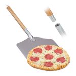 Paleta pentru pizza, din aluminiu/lemn, 3 x 30,5 x 79 cm