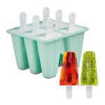 Forma pentru 6 inghetate pe bat, Relaxdays, 80 ml, 12.5 x 14 x 12.5 cm