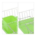 Scurgator vase Relaxdays, suport pentru tacamuri, verde, 11.5 x 43 x 34 cm - imagine 6