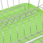 Scurgator vase Relaxdays, suport pentru tacamuri, verde, 11.5 x 43 x 34 cm - imagine 7