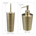 Set accesorii baie, RelaxDays, din otel inoxidabil, gold mat, 5 piese - imagine 4