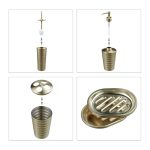 Set accesorii baie, RelaxDays, din otel inoxidabil, gold mat, 5 piese - imagine 7