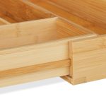 Suport pentru tacamuri, RelaxDays, din bambus, extensibil 7 compartimente, natur, 5 x 47 x 36 cm - imagine 6