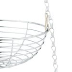 Cos suspendat pentru fructe, Relaxdays, din metal, argintiu, dimensiuni 82 x 26,5 cm - imagine 7