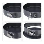 Set 5 tavi de copt, dimensiuni diferite, cu baza detasabila, otel inoxidabil, gri - imagine 7